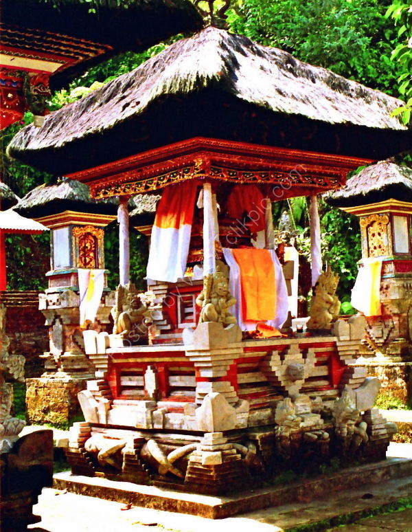 Shrine, Balinese Temple in Mountains, Bali